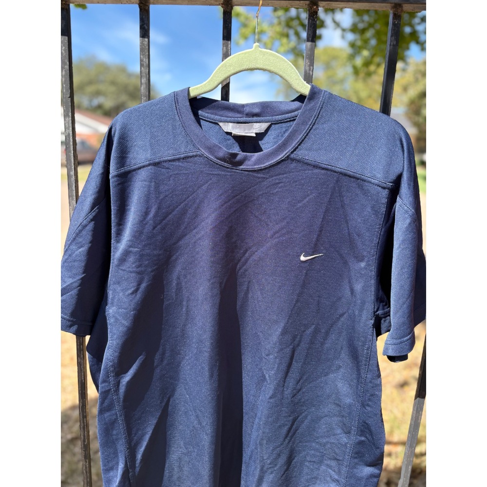 Nike Navy Blue Short Sleeve T-Shirt Athletic Sportswear Men's - Picture 2 of 4